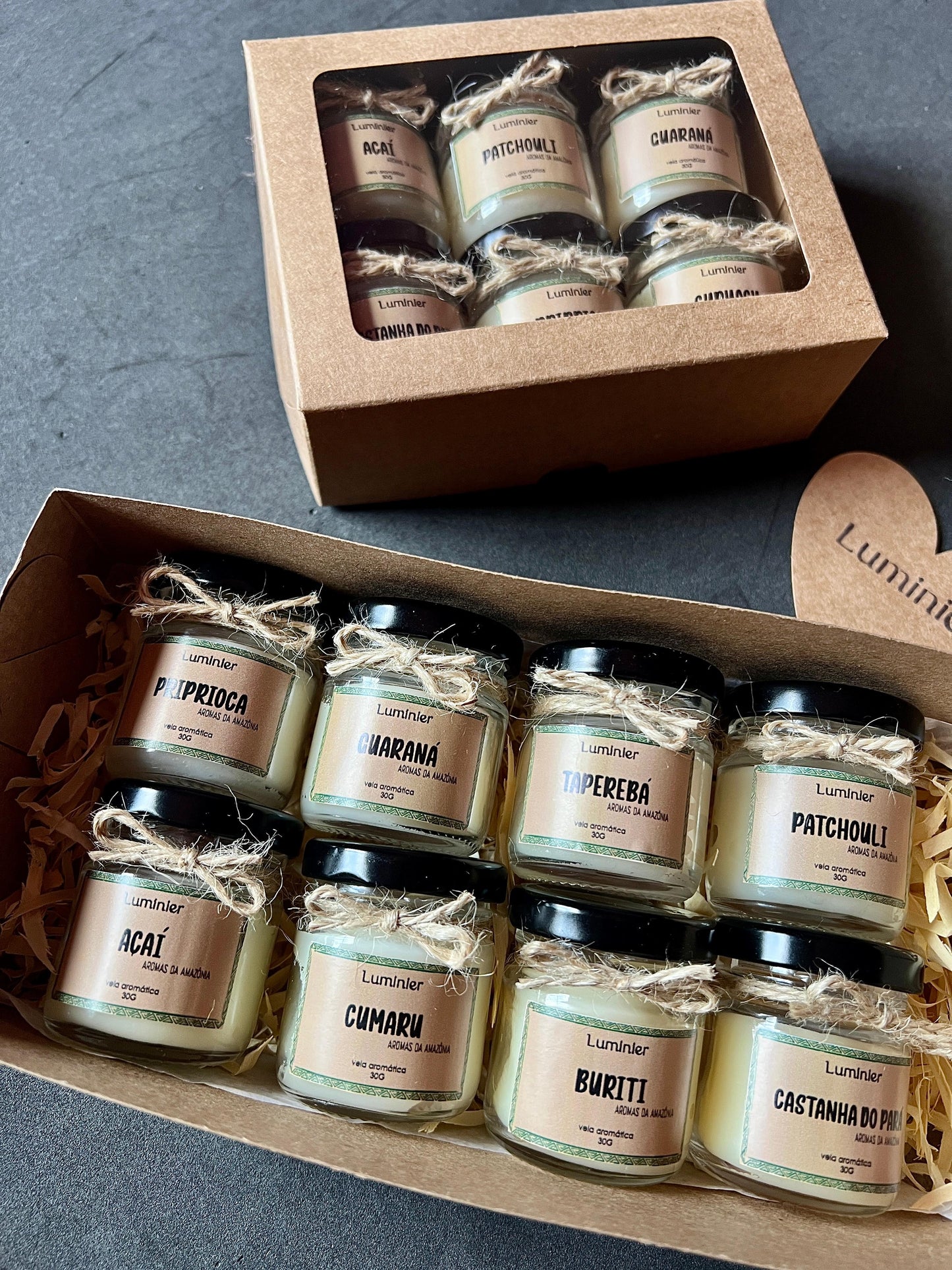Mini velas aromáticas - Aromas da Amazônia kit 6 ou 8 unidades