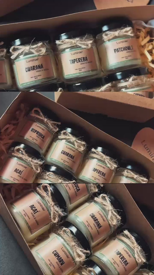 Mini velas aromáticas - Aromas da Amazônia kit 6 ou 8 unidades