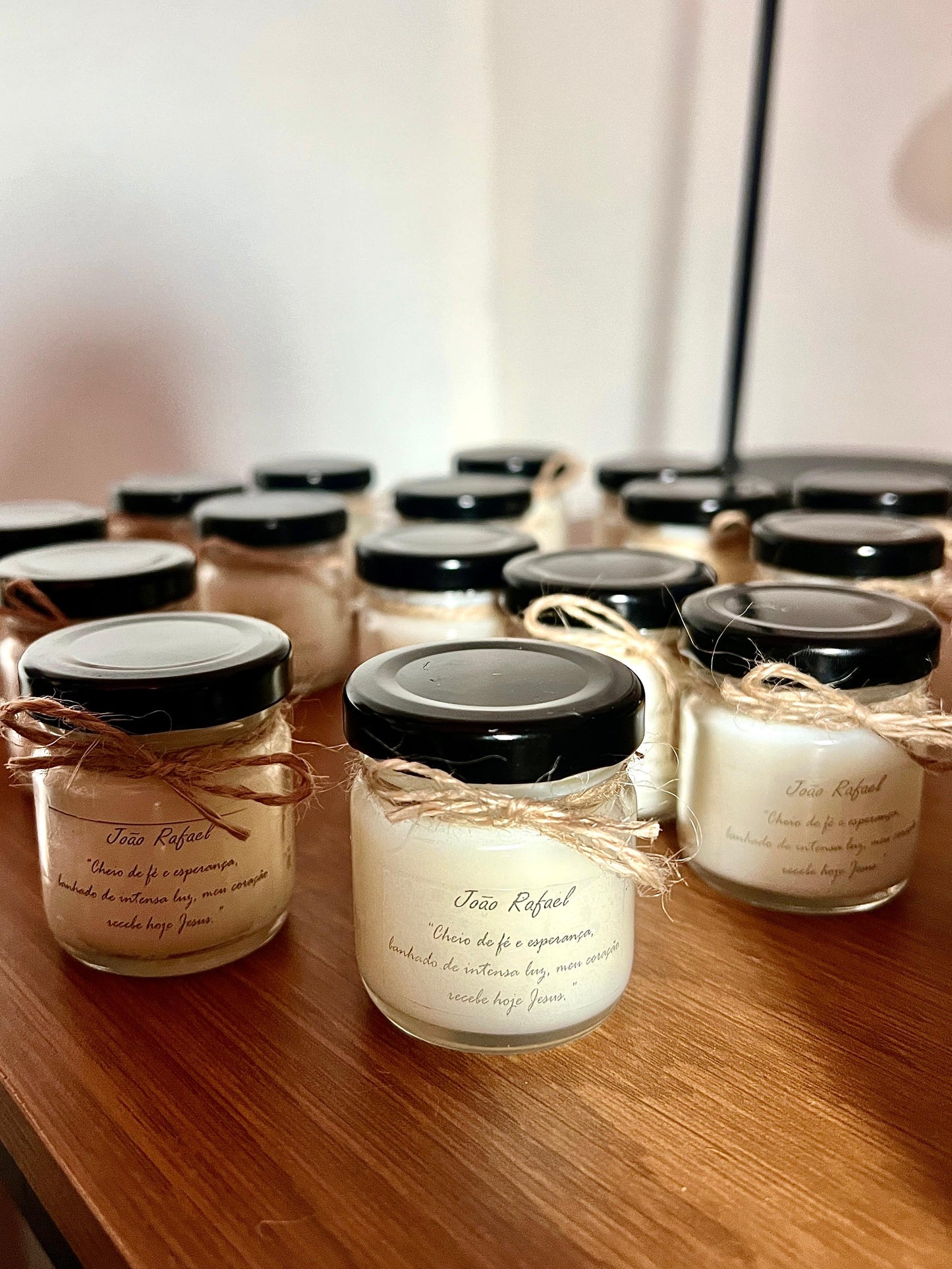 Mini velas aromáticas personalizadas 30g para eventos